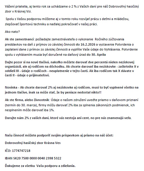 Podporme DHZ Krásna Ves